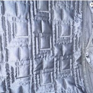 Hotel Collection Silver Quilted Geometric Bed Cover